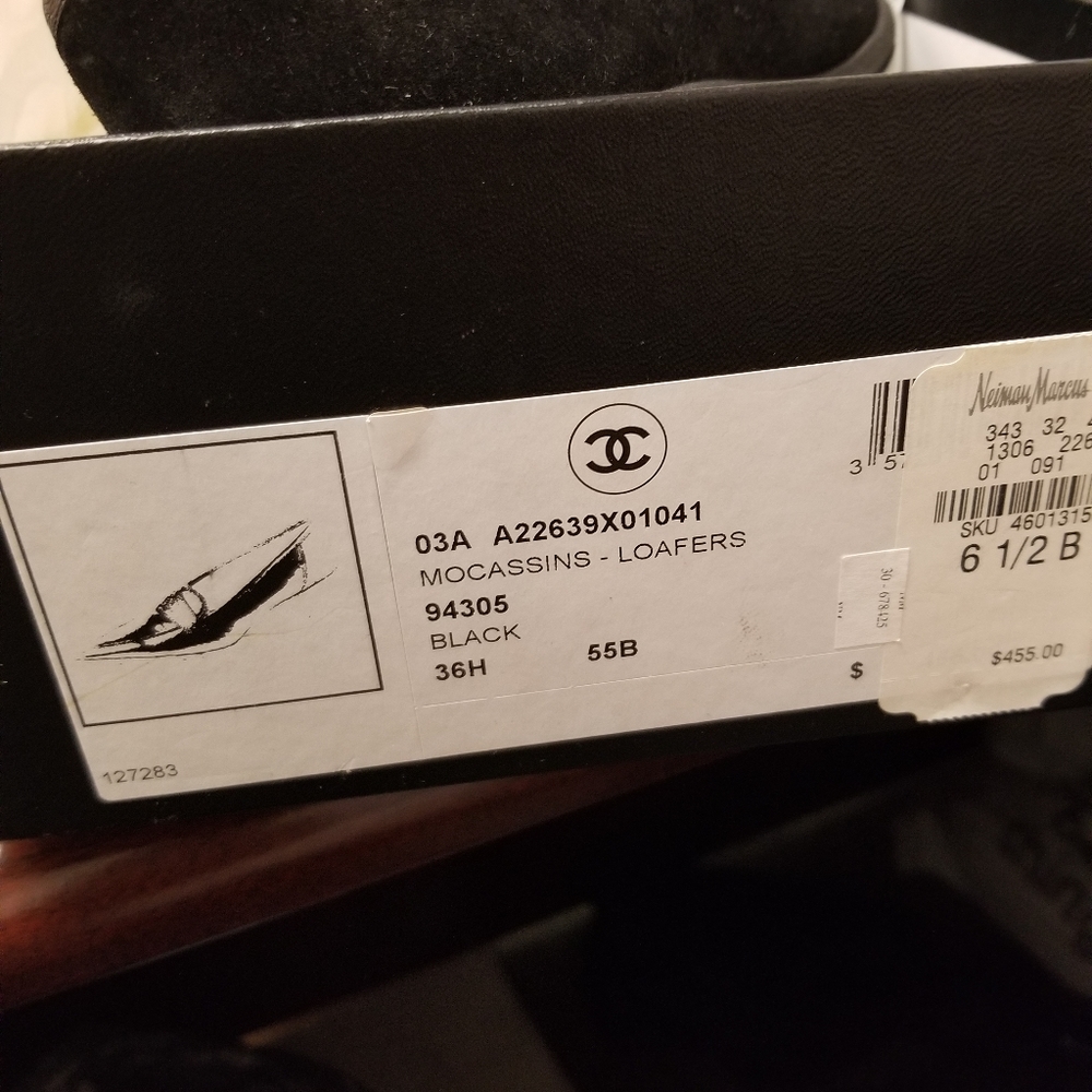 Chanel Black Mocassin Loafers size 6.50 - Picture 8 of 8